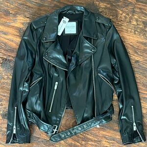 Chelsea DeBoer Leather Biker Jacket